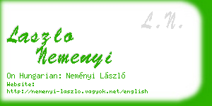 laszlo nemenyi business card