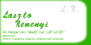 laszlo nemenyi business card